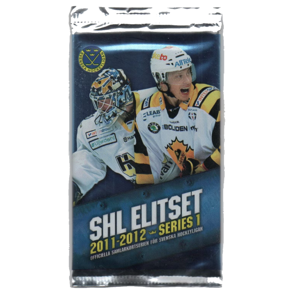 SHL Elitset 11/12 Series 1 Hobby Pack med samlarbilder på hockeyspelare, boosterpaket för hockeykort.