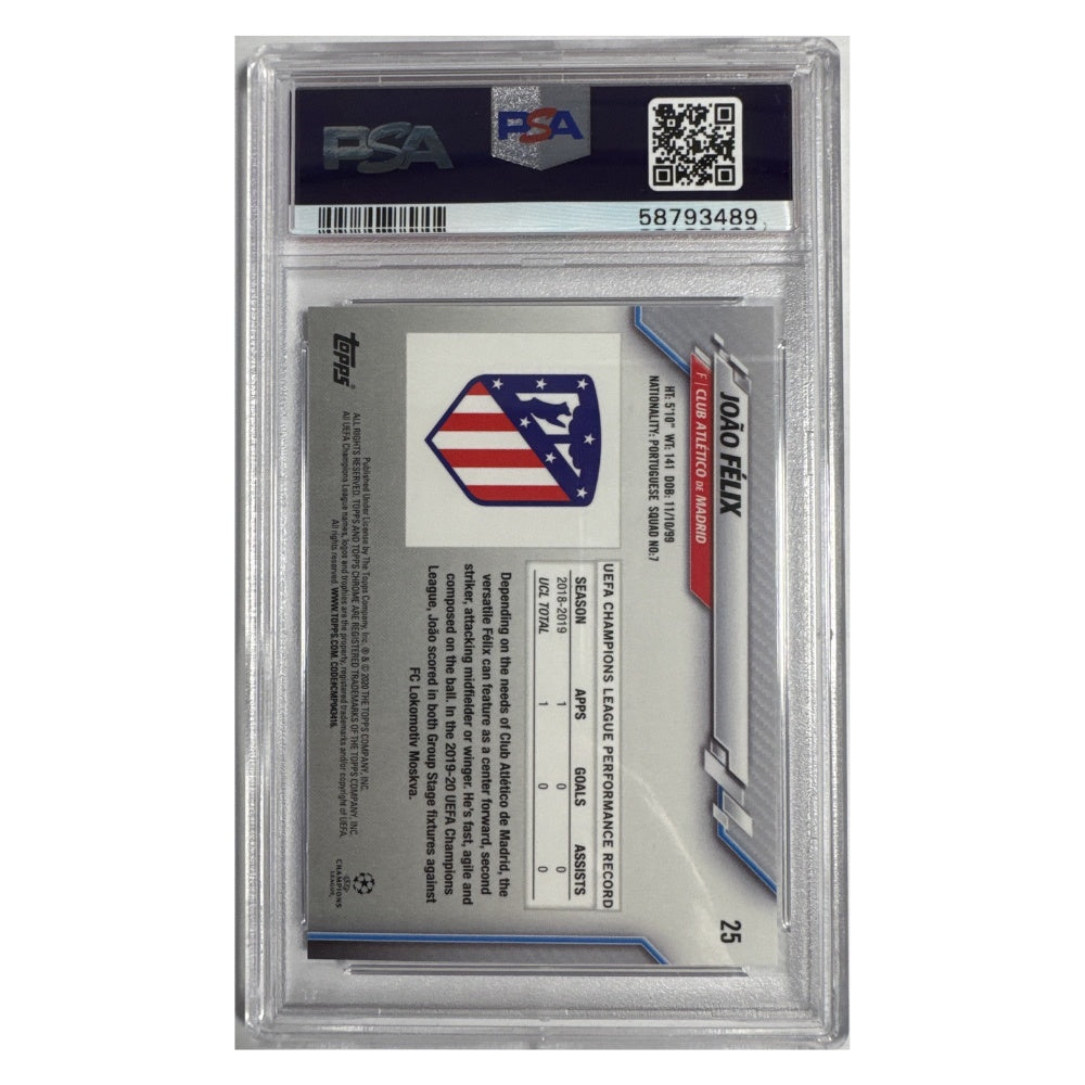 2019-20 Topps Chrome UCL Sapphire #25 – João Félix – PSA 10 GEM MT