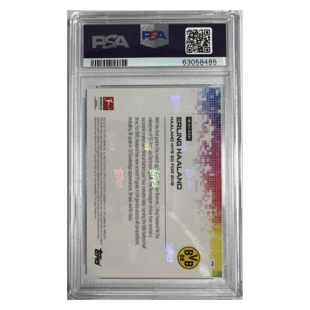 2020 Topps Now Bundesliga #172 – Erling Haaland – PSA 10 GEM MT