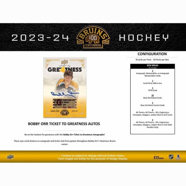 2023–24 Upper Deck Boston Bruins Centennial