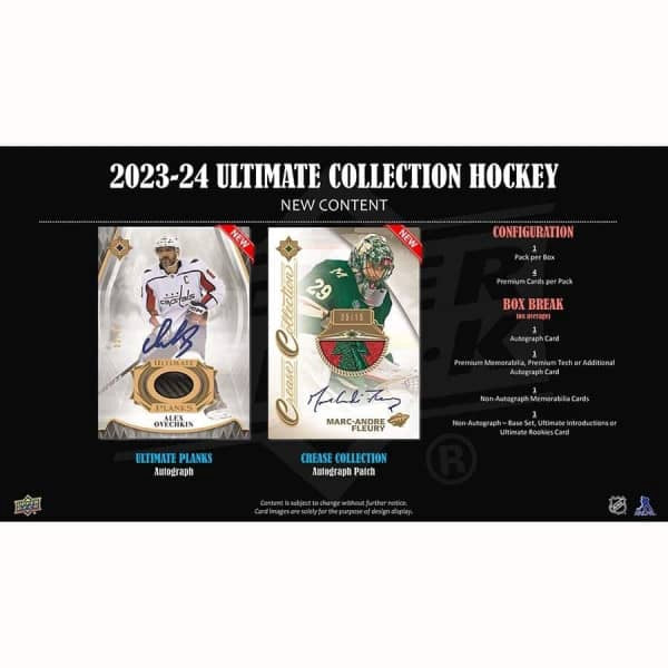 2023/24 Upper Deck Ultimate Collection Hockey NHL Hobby Box