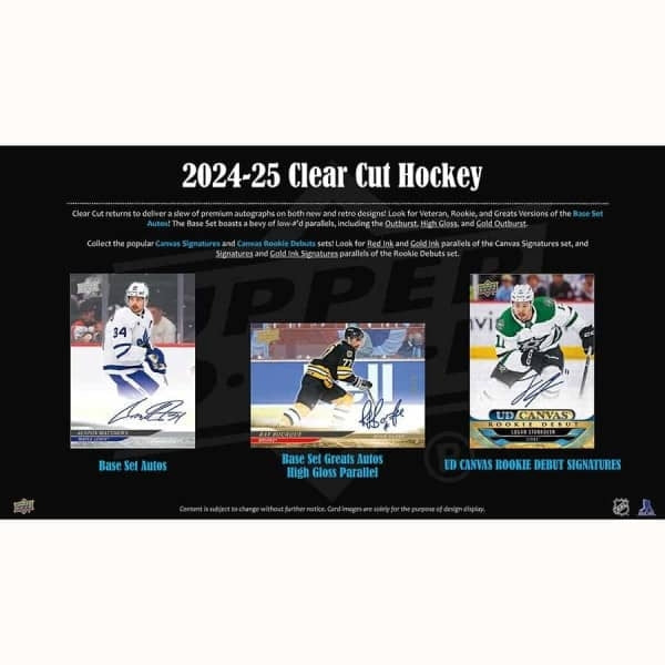 2024/25 Upper Deck Clear Cut – 1 Autograf per Box