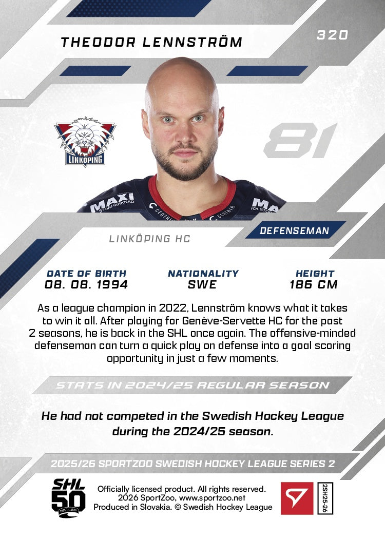 320 LHC Theodor Lennström BLUE
