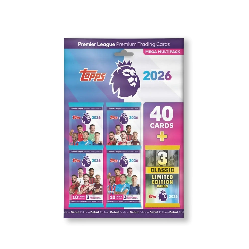 Topps Premier League 2025/26 Mega Multipack – 4 Retailpaket + 3 Limited Edition