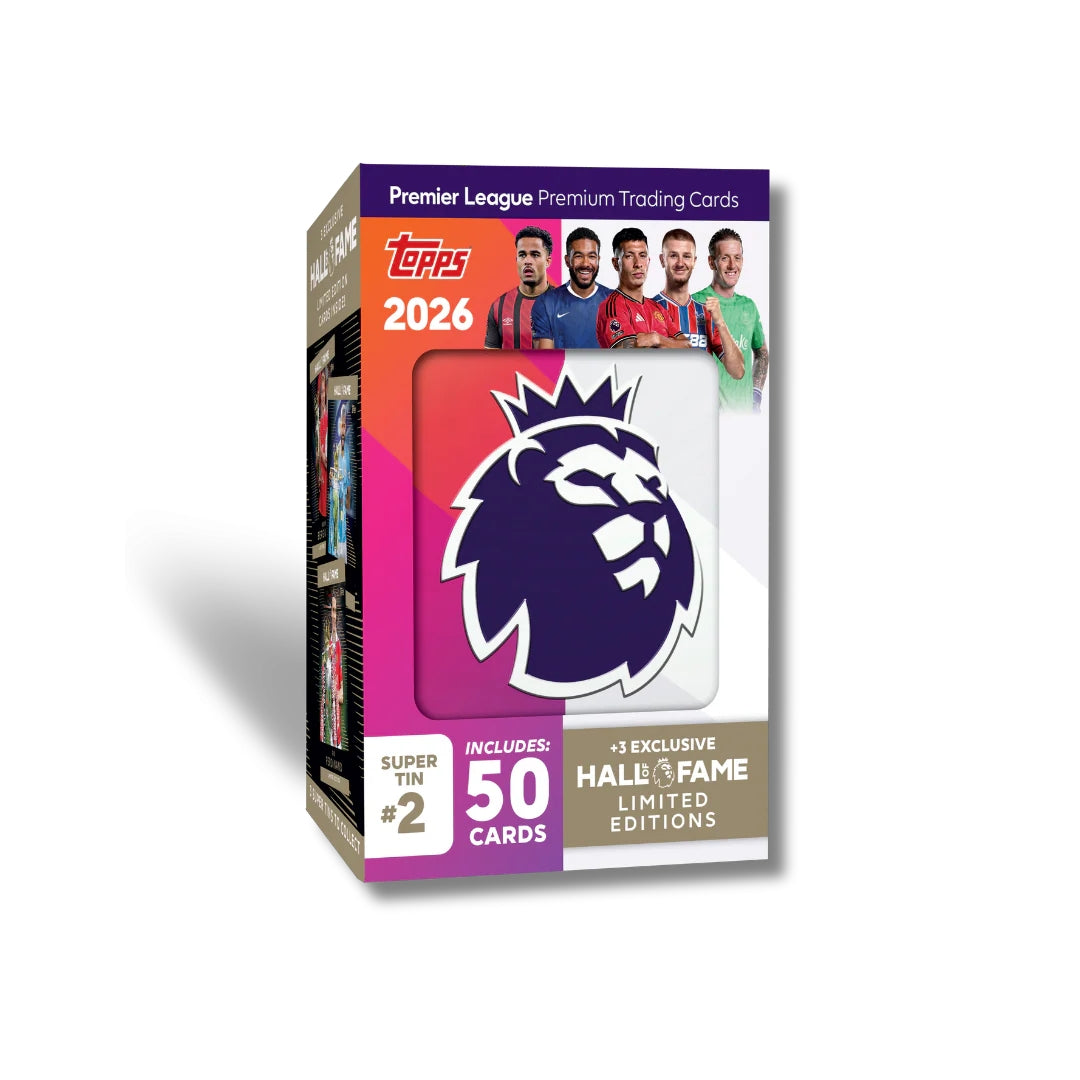 Topps Premier League 2025/26 Super Tin – 53 Kort & Limited Edition