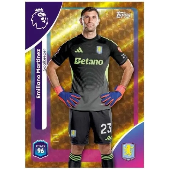 Topps Premier League 2026 Eco Pack med 25 fotbollskort och 2 Limited Edition samlarkort för samlare.