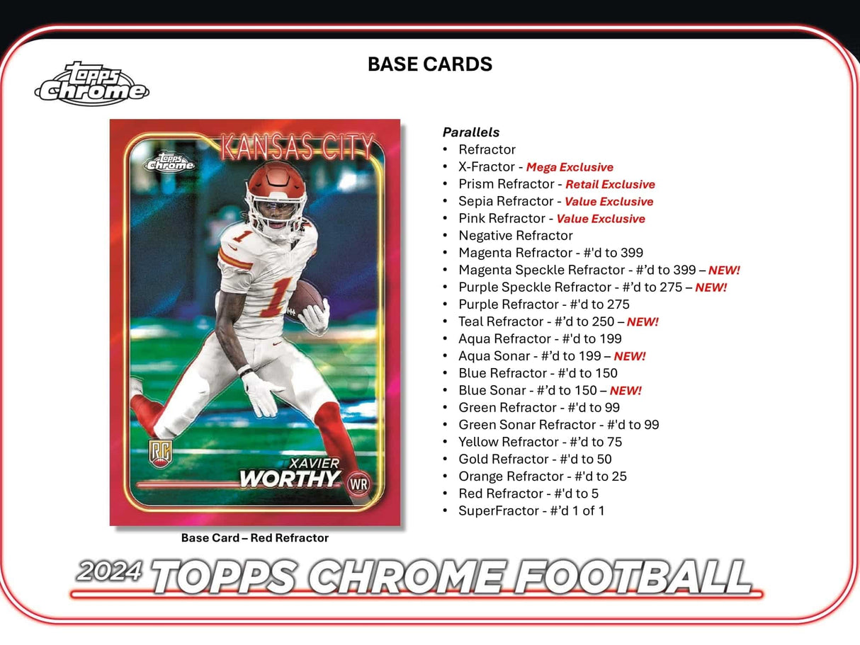 2024 Topps Chrome Football - Mega Box