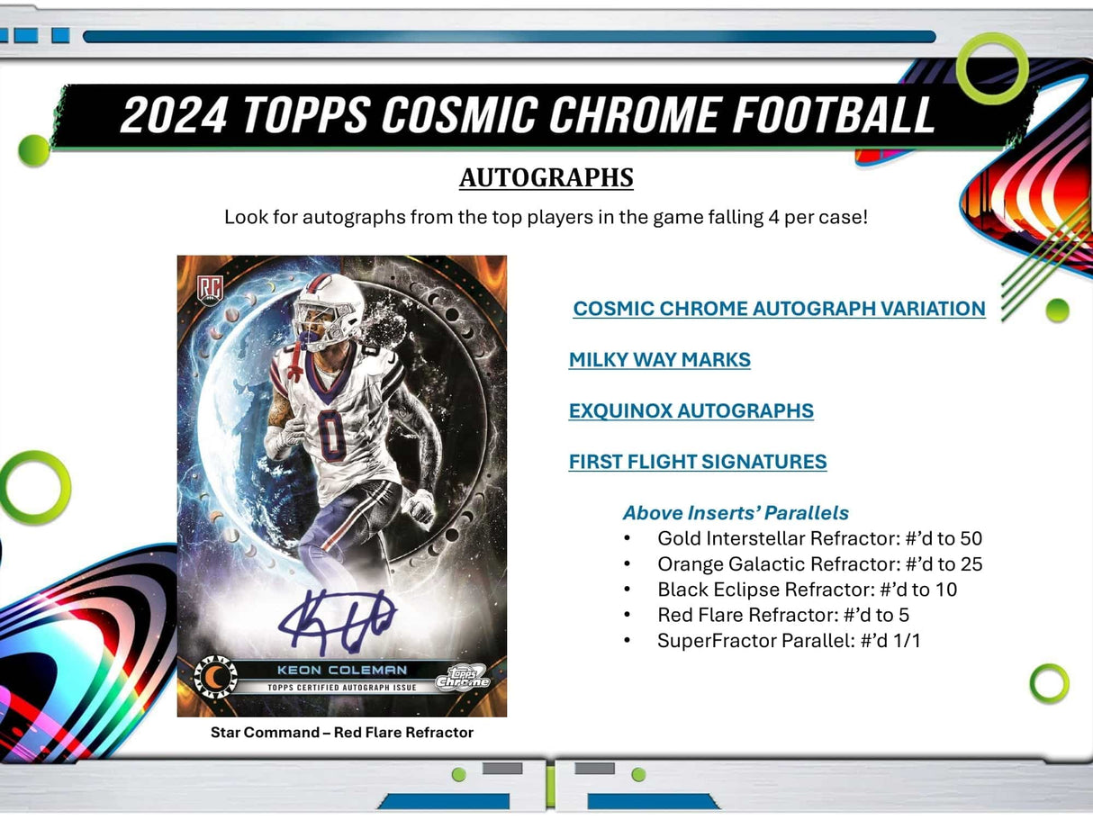 2024 Topps Cosmic Chrome Football - Hobby Box