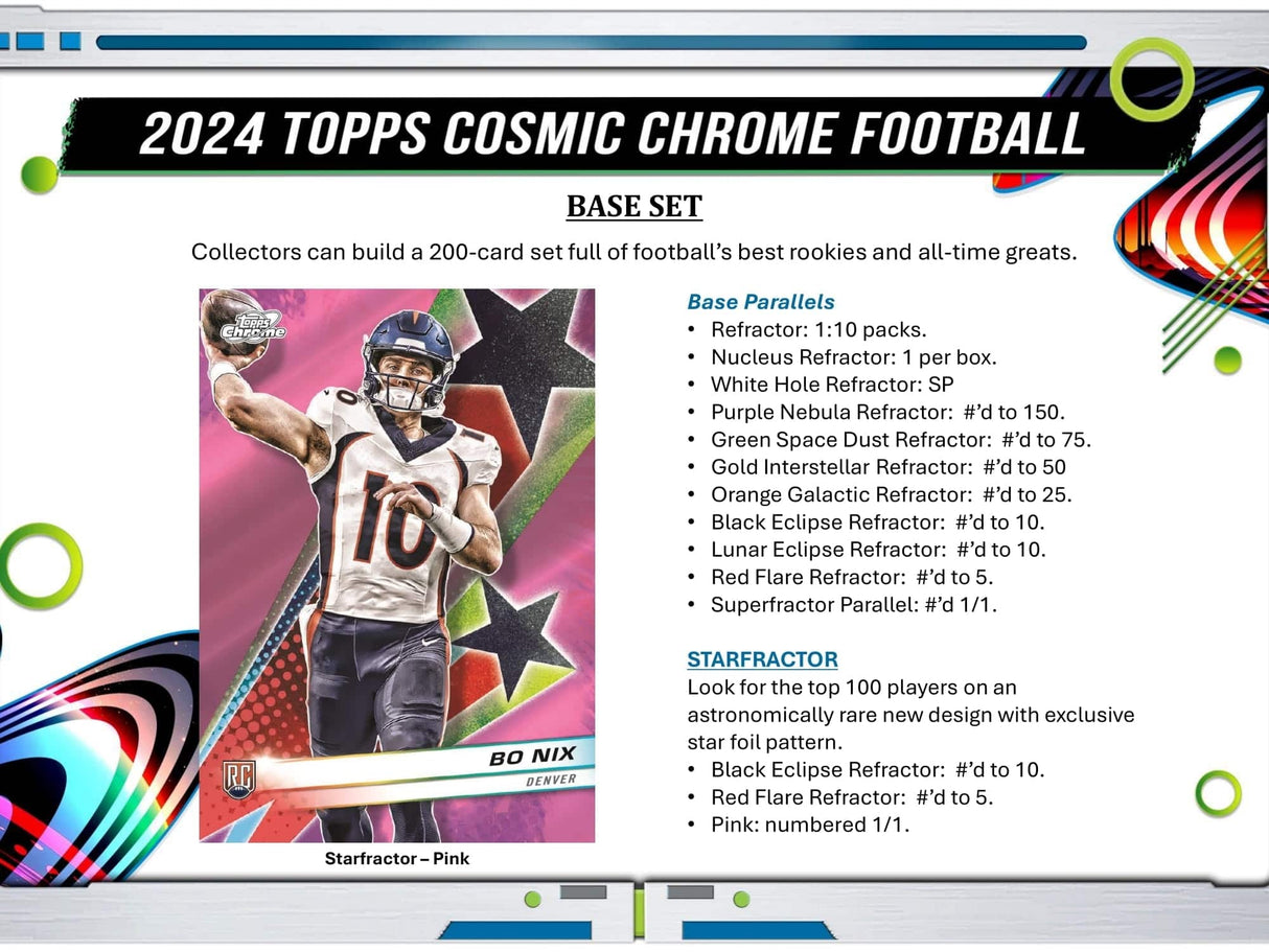 2024 Topps Cosmic Chrome Football - Hobby Box
