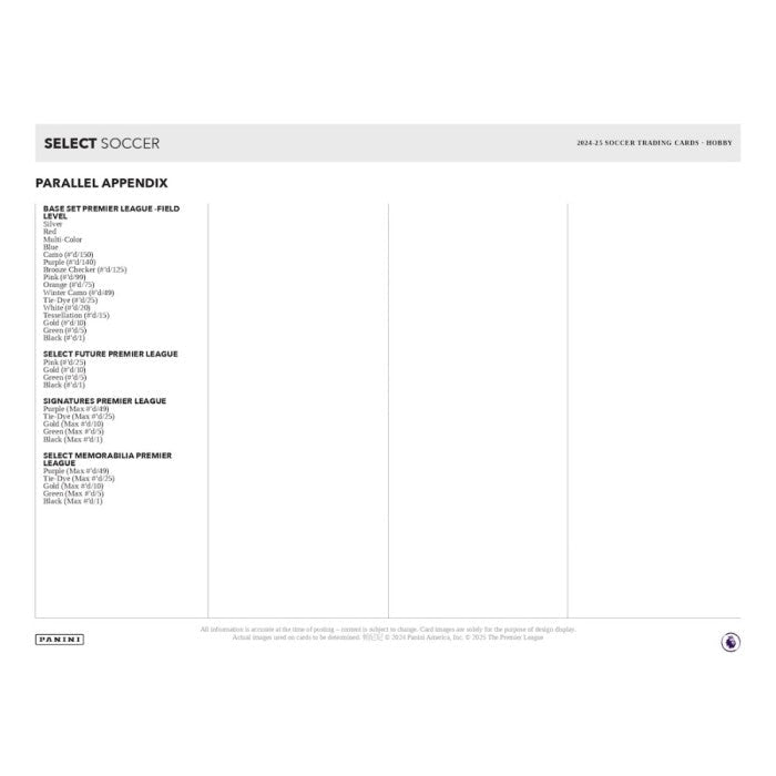 2024-25 Panini Select Premier League  – Hobby Box