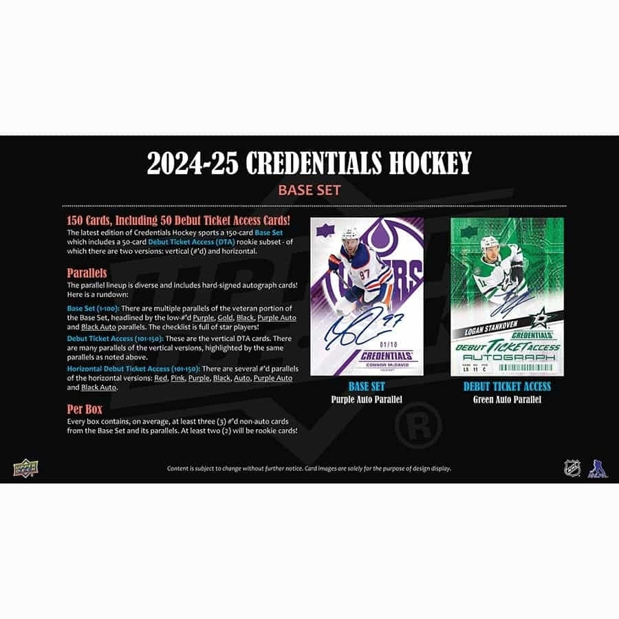 2024/25 Upper Deck Credentials Hockey - Hobby Box