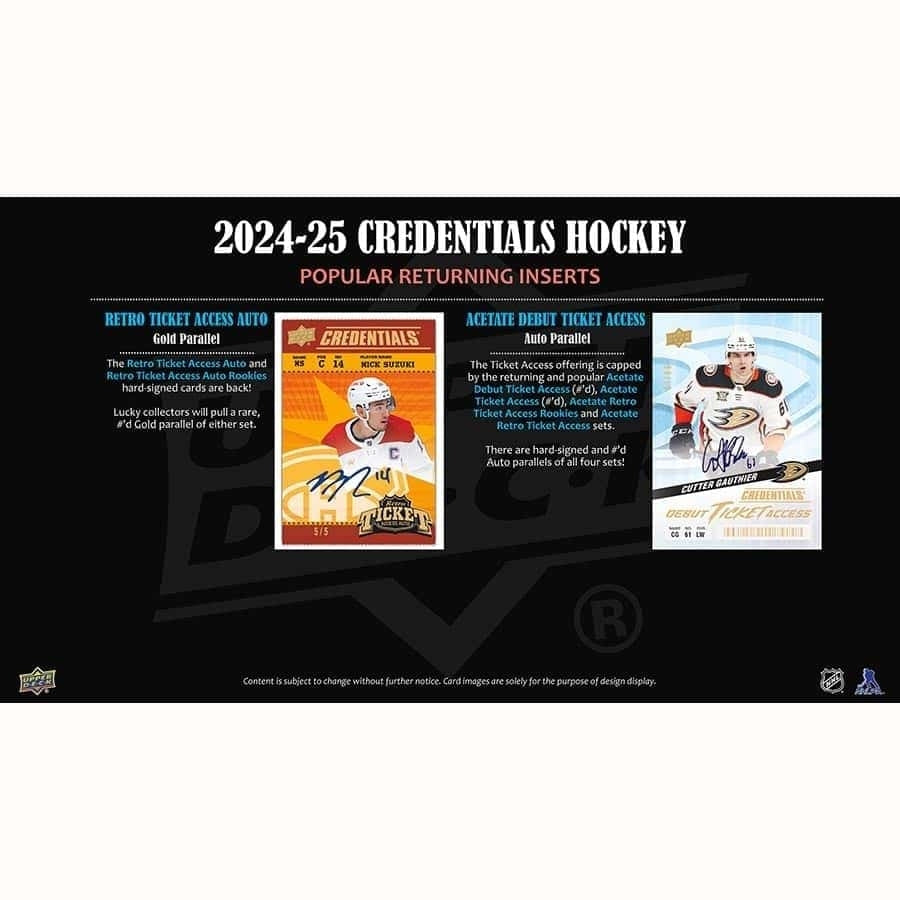 2024/25 Upper Deck Credentials Hockey - Hobby Box