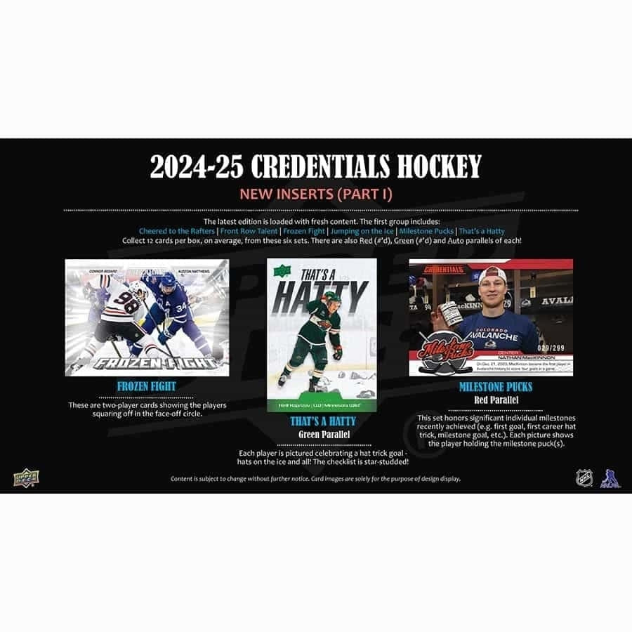 2024/25 Upper Deck Credentials Hockey - Hobby Box