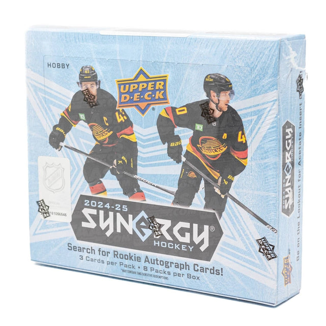2024/25 Upper Deck Synergy Hockey NHL Hobby Box med samlarkort föreställande elitspelare i ishockey