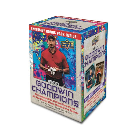 2024 Upper Deck Goodwin Champions Blaster Box med samlarkort för sport och hobbysamlare.