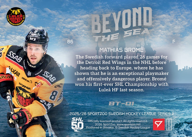 BT-01 LHF Mathias Bromé BEYOND THE SEA – NordicSportsCards