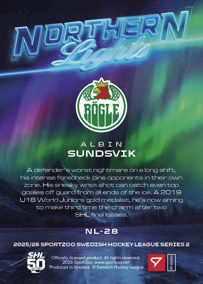 NL-28 RBK Albin Sundsvik NORTHERN LIGHTS