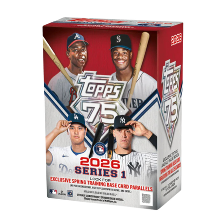 2026 Topps Series 1 Baseball Value Box samlarkort för baseboll i förseglad förpackning.