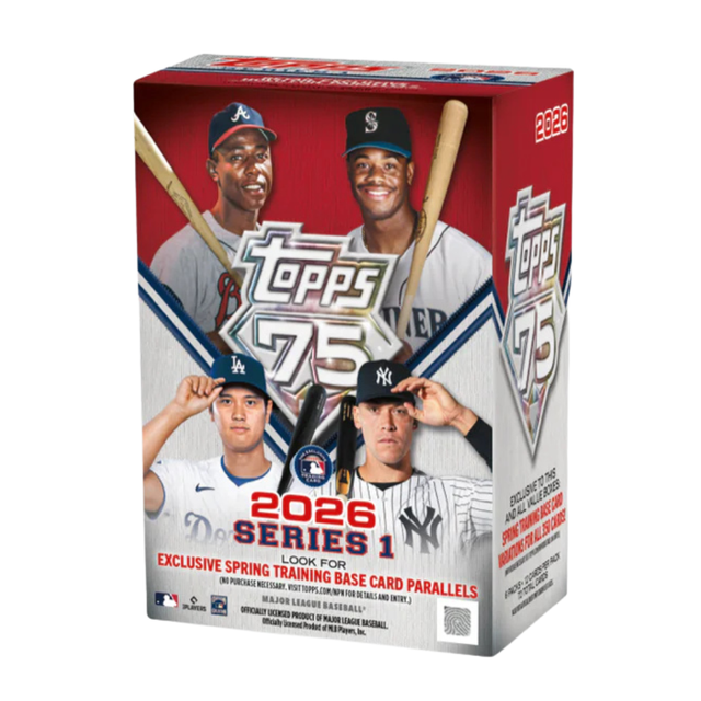2026 Topps Series 1 Baseball Value Box samlarkort för baseboll i förseglad förpackning.